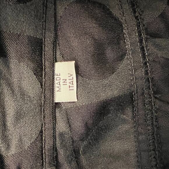 Elie Tahari Vintage Tone on Tone Circles Black Trouser Pants Size 4P Petite - Picture 9 of 12